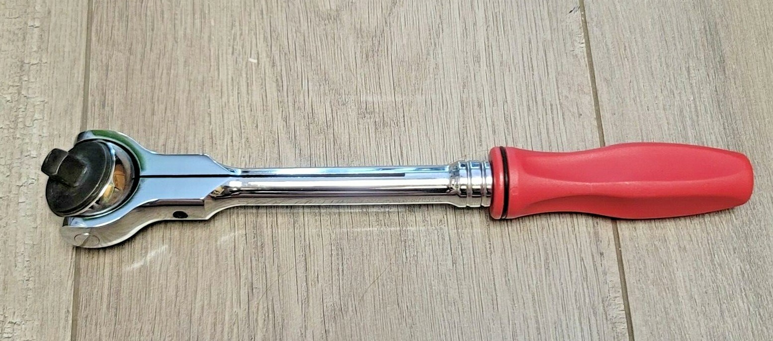Genius Tools 3/8″ dr Long Handle Rotor Head Ratchet w/Ergo Grip #381803P