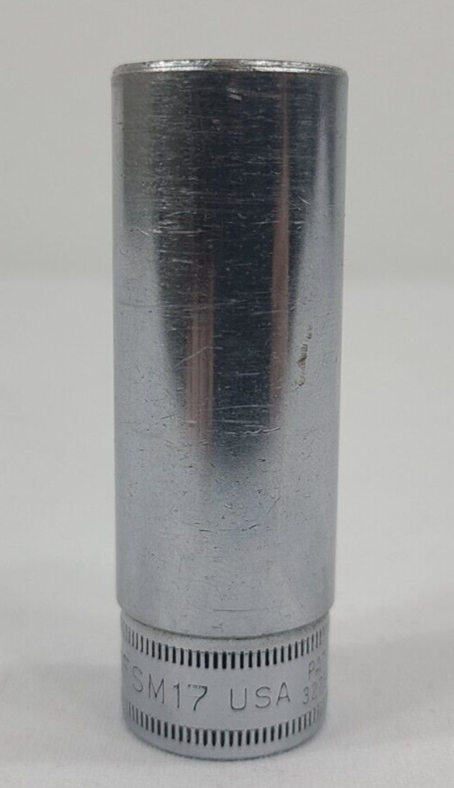 Snap-On 3/8″ Drive 17mm 6 Point Deep Chrome Socket SFSM17 USA