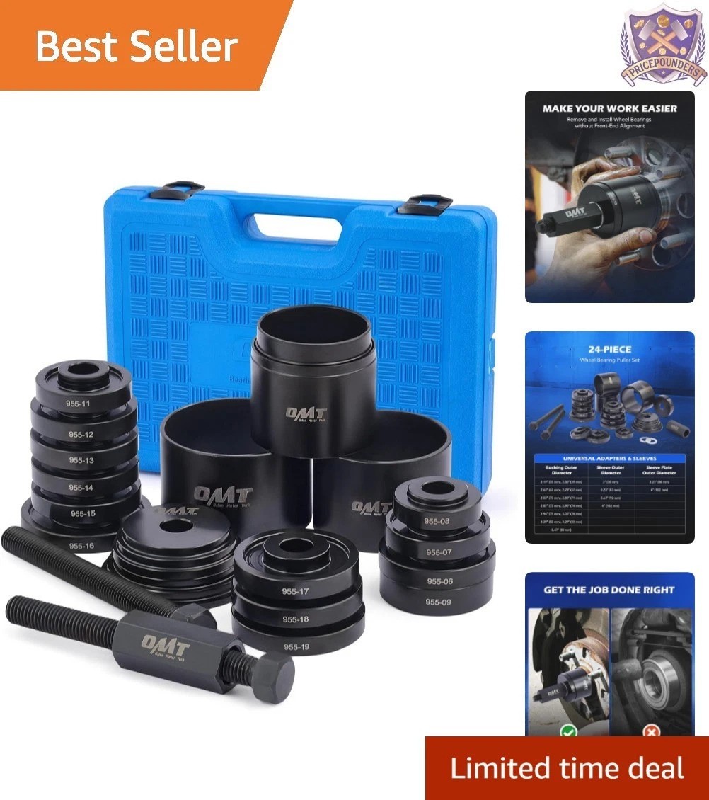 Wheel Bearing Press Kit 24pc Front Drive Removal Installation Tool Set