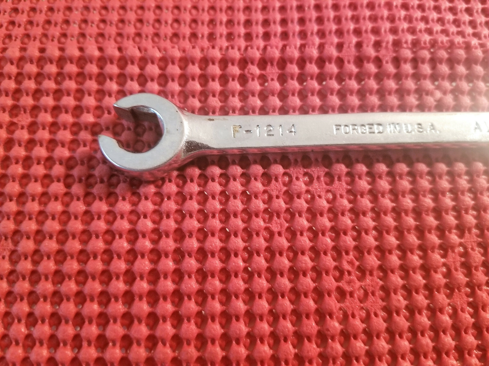 S-K FRACTIONAL FLARE/LINE NUT WRENCH #F-1214, 7/16″ & 3/8″, MADE IN THE U.S.A.