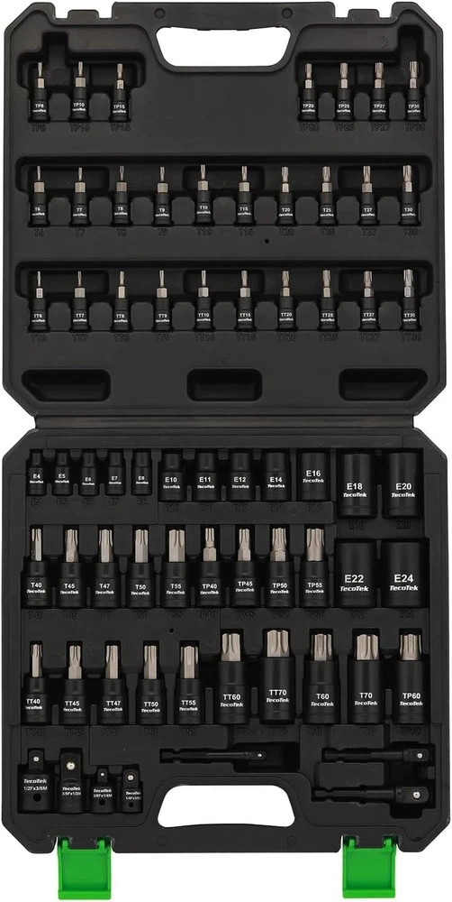 67Piece Torx Socket Set E Torx TT TP T Bits SAE Metric Drive Kit Chrome Vanadium