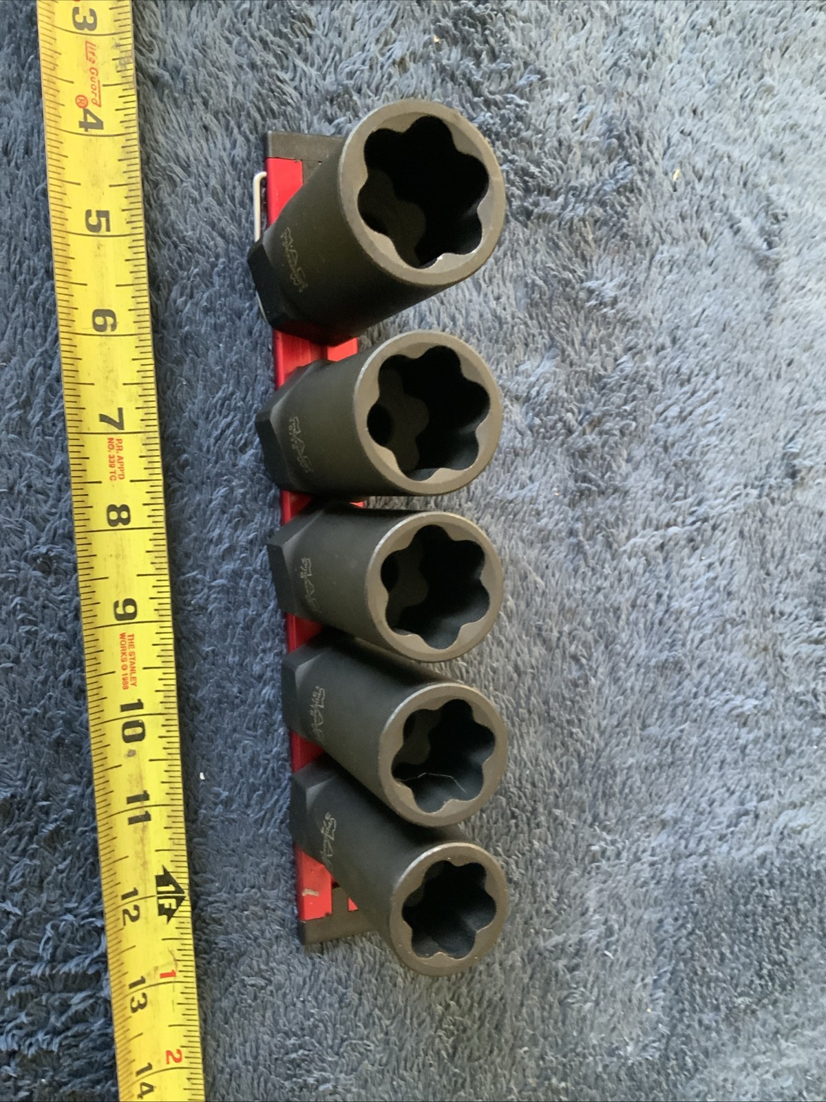 Mac Tools 5pc 1/2” Drive R.B.R.T. Sae Deep Extractor Socket Set…..see Pics…