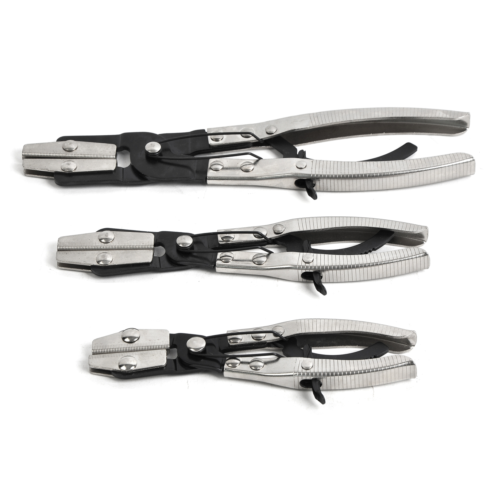 3pcs Ratcheting Hose Pinch Off Pliers Set, 8″ 10″ 12″ Car Hose Fuel Pinch Pliers