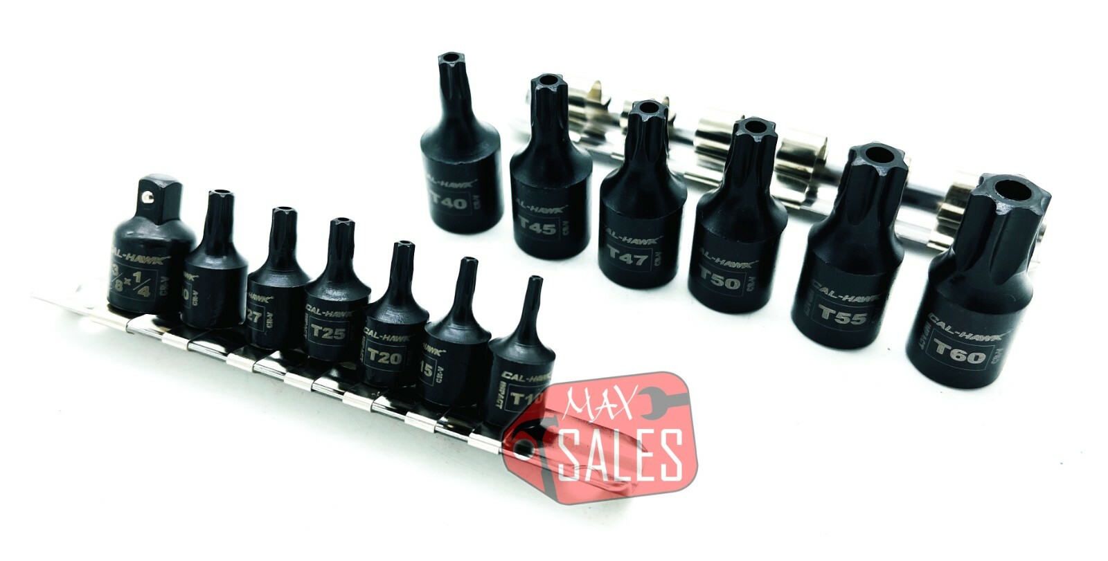 New 15Pc 1/4″ & 3/8″ Drive Impact Tamper Proof Star Bit Torx Bits Auto Tools Set