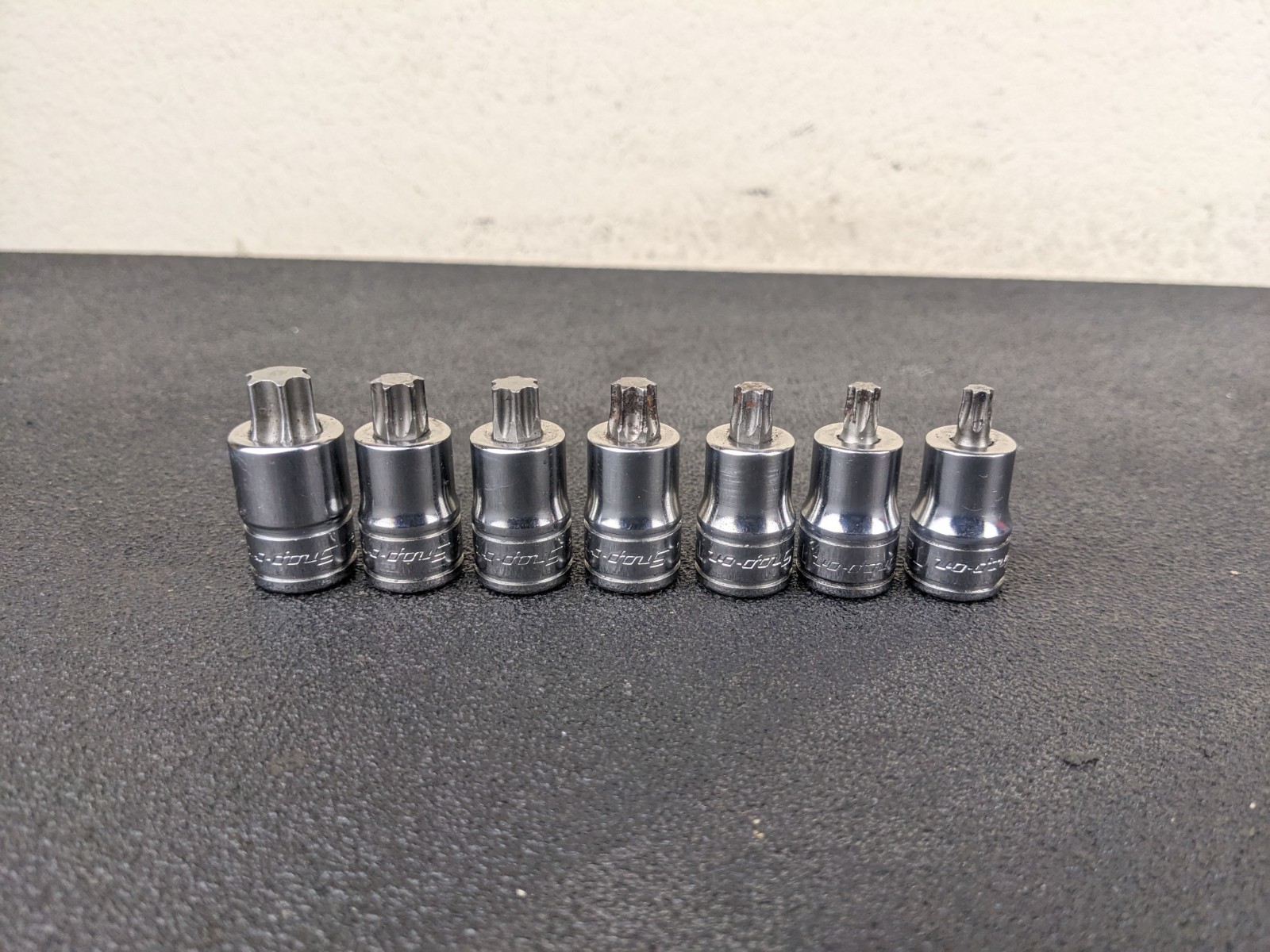 #bp502 Snap On 7pc 3/8″ Drive Stubby Torx Socket Driver Set T27-T55 207EFTXYSE