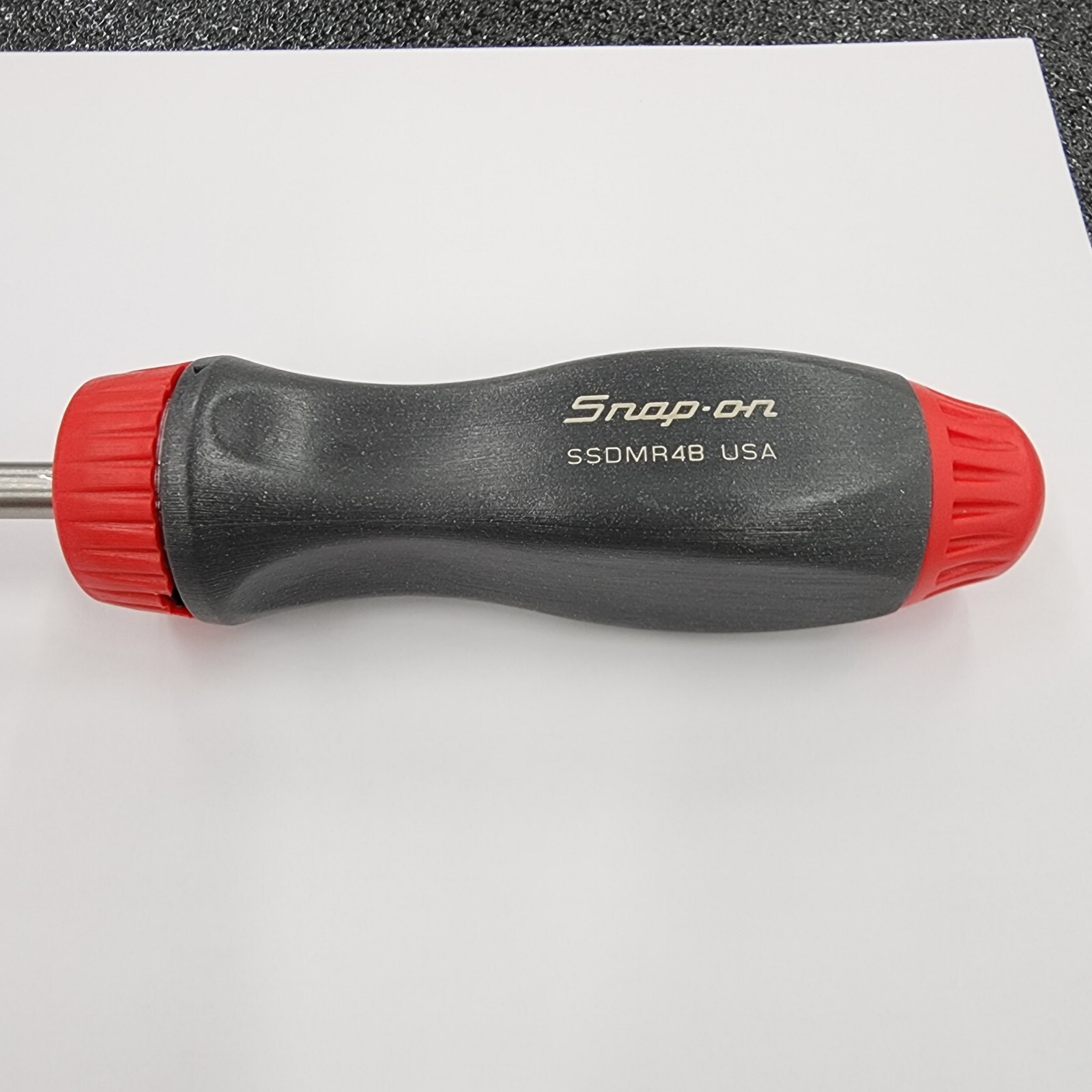 Snap-on Tools USA RARE DARK TITANIUM & RED Ratcheting Screwdriver SSDMR4BDT