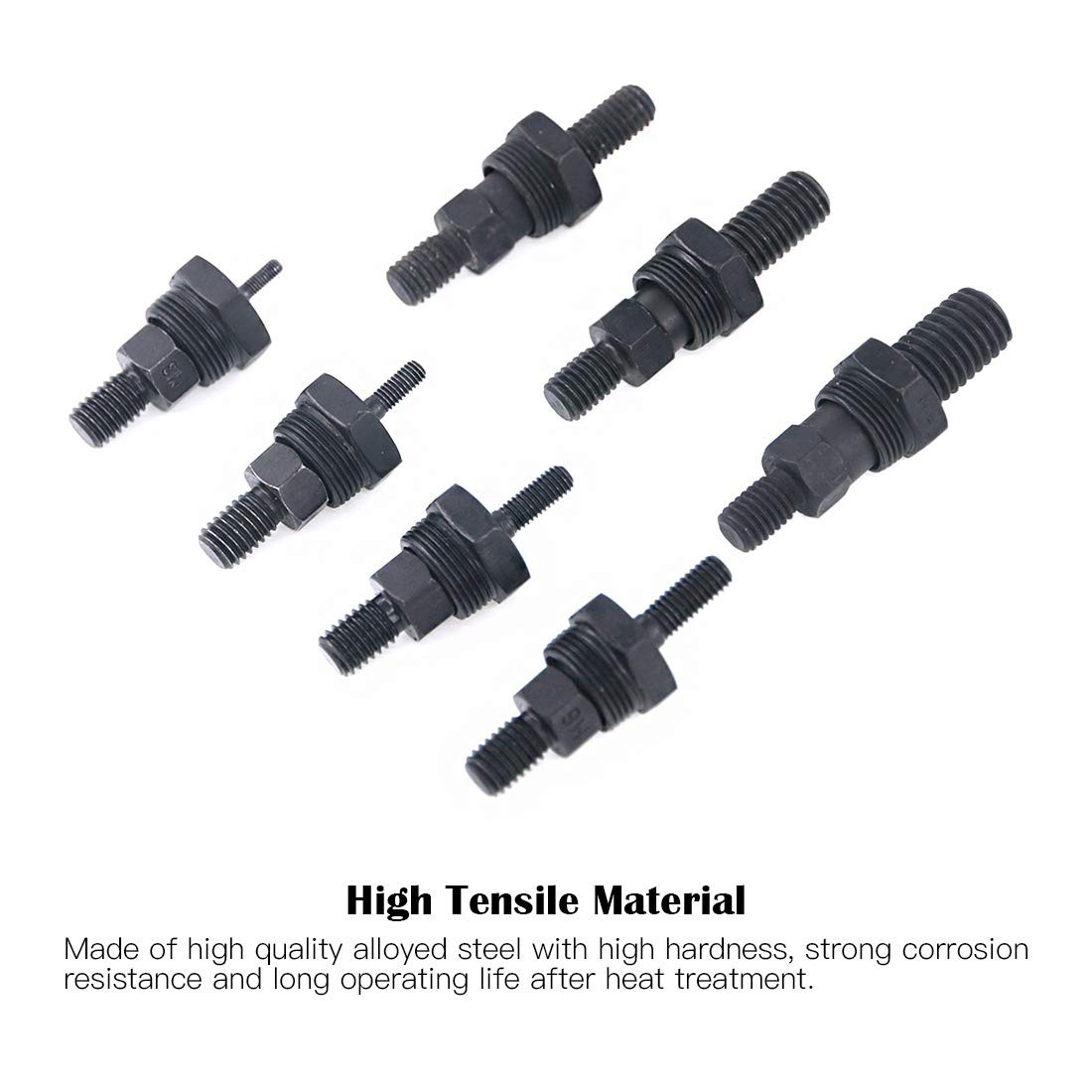Hilitchi Assorted 7PCS Metric M3 M4 M5 M6 M8 M10 M12 One Size,