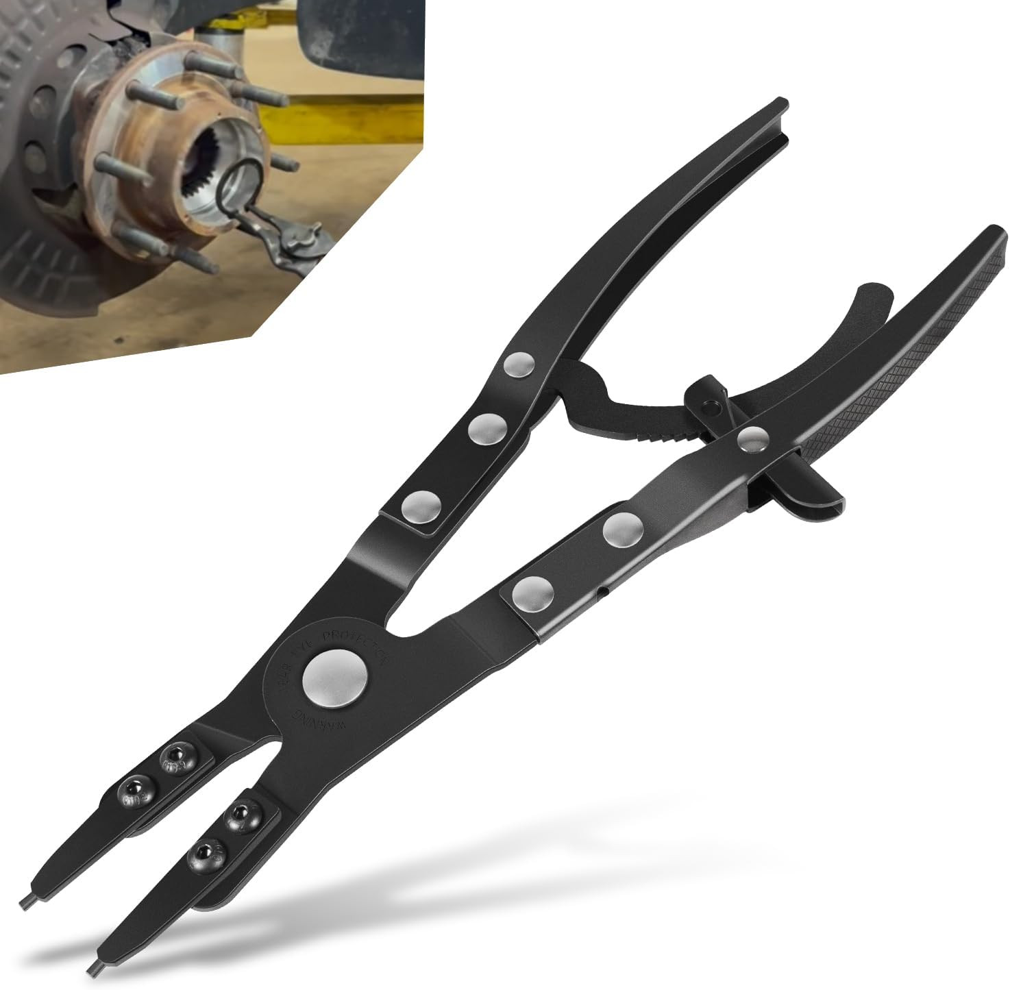 Spindle Snap Ring Pliers 38700 for Ford Super Duty Pickups 2-1/2″ inside hub dia