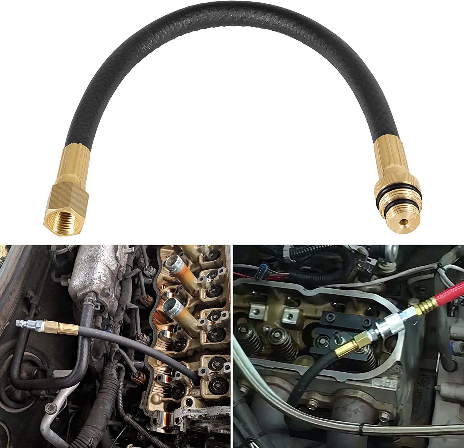 19700 Valve Holder Heavy-Duty 12″ Flexible Hose for 14 and 18 Millimeter Threads