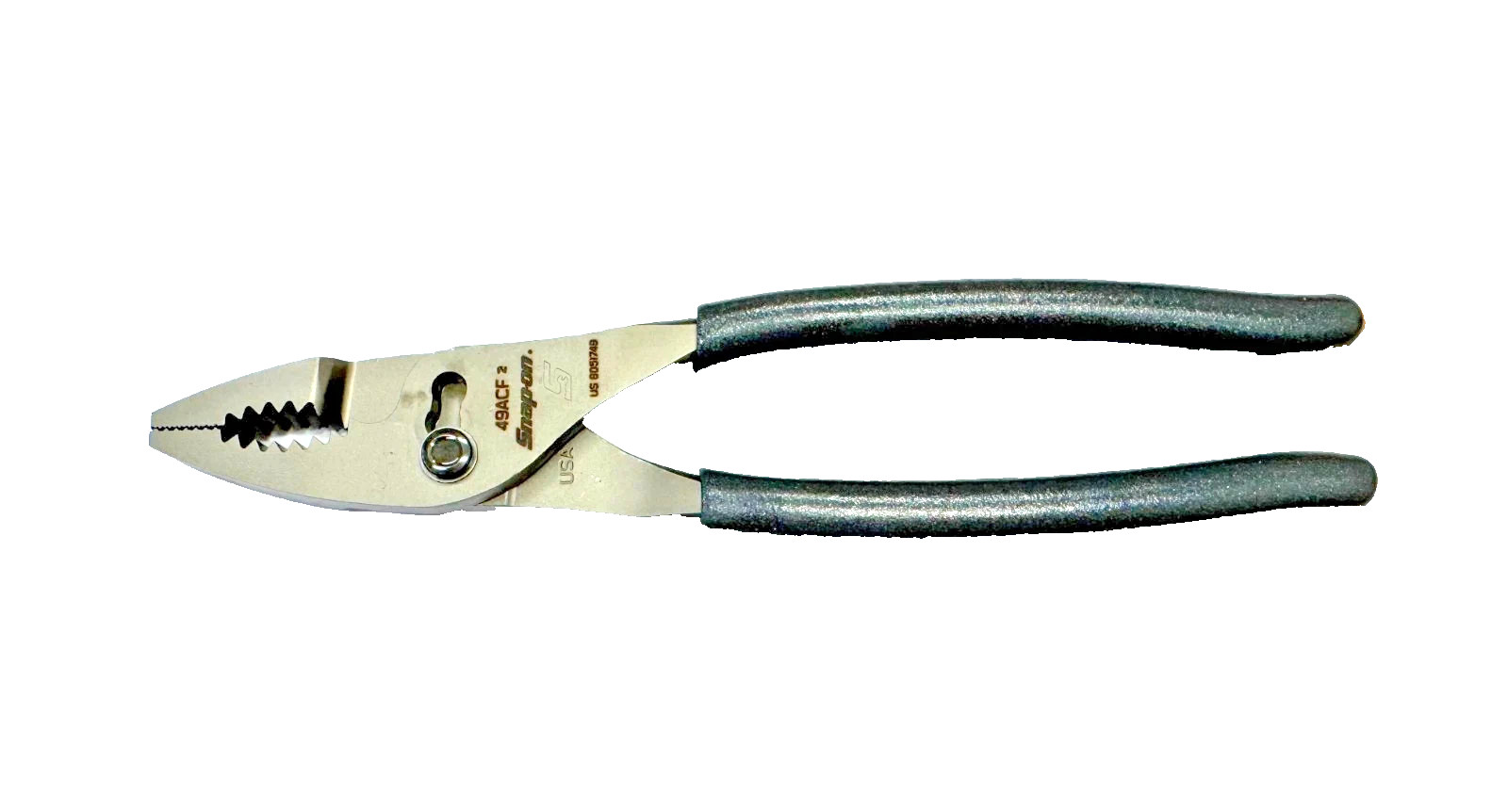 Snap-on Tools DARK TITANIUM Soft Grip 9″ HD Slip Joint Pliers 49ACFDT USA NEW