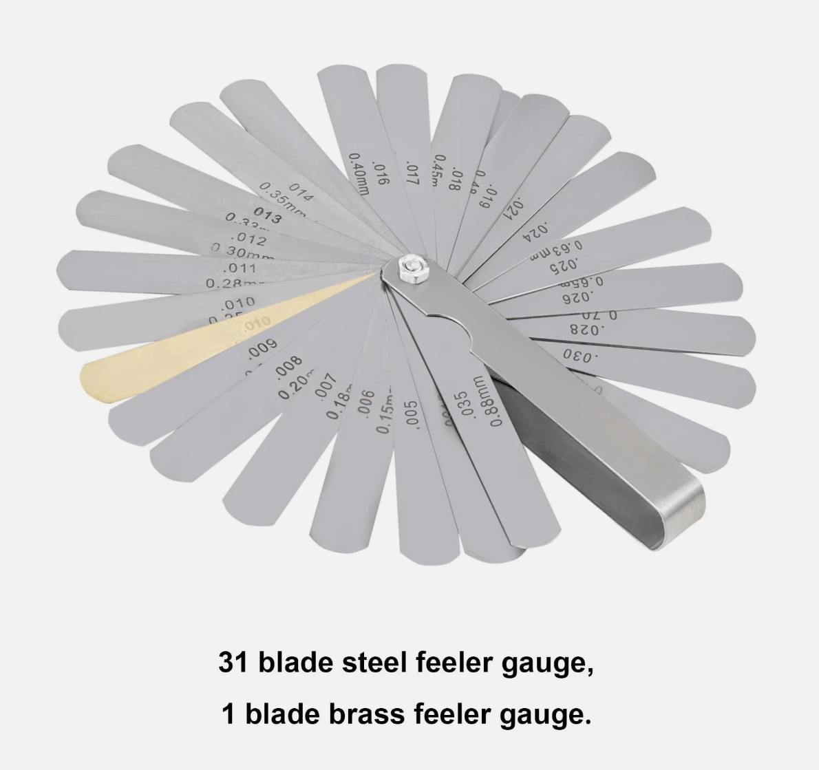 3PCS 32 Blade Feeler Gauge Dual Reading Combination Feeler Gauge Metric & SAE US