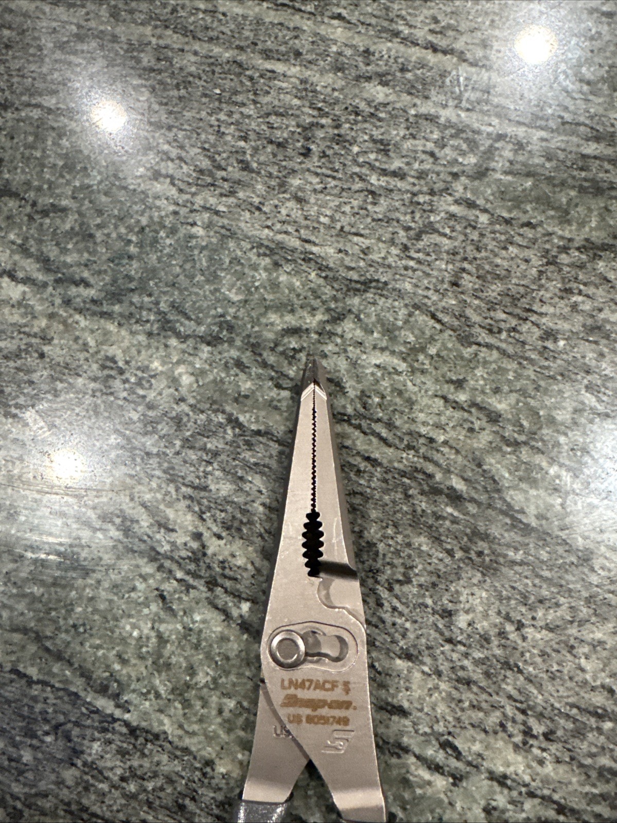 Snap On ln47acf 9” talon grip®️ long nose slip joint pliers dark titanium new