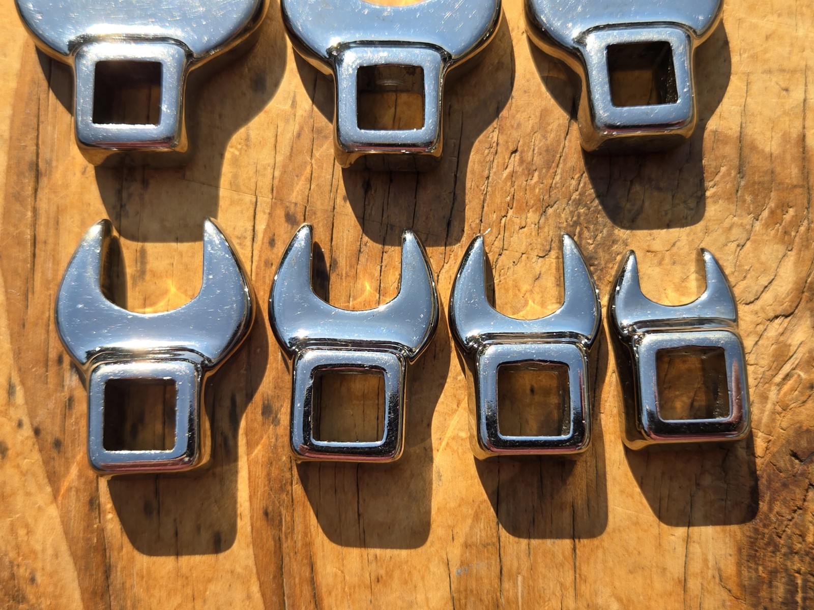 Vintage SEARS Craftsman USA 3/8″ Drive SAE 10pc 3/8″ to 1″ Crow Foot Wrench Set