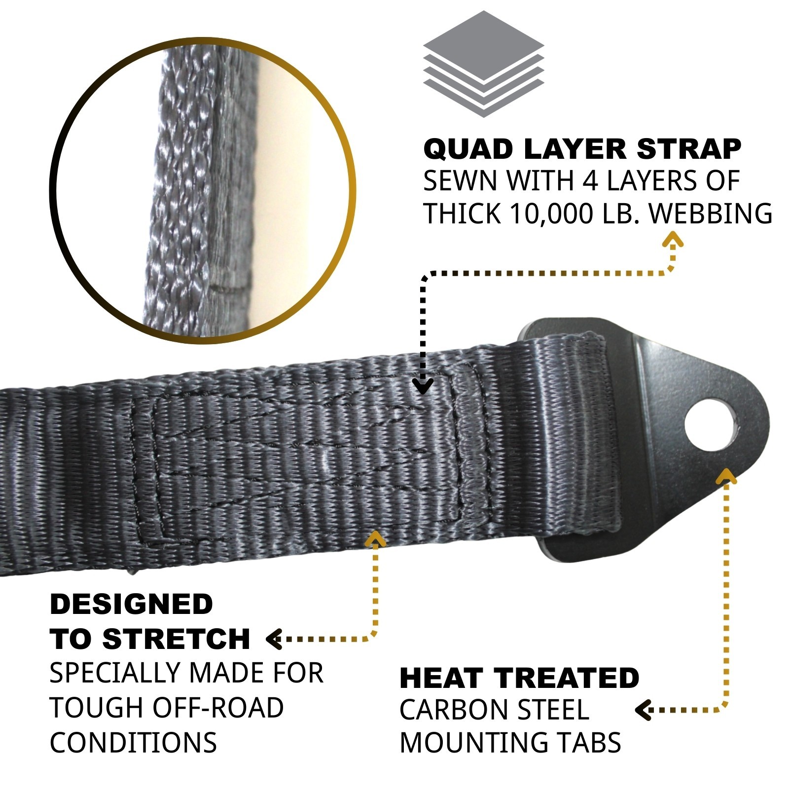 2PK 23″ Limit Straps Shock Suspension Motorcycle Suspension Limit Lowering Strap
