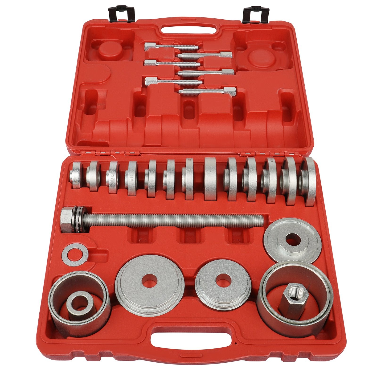 31Pcs Front Wheel Drive Hub Bearing Puller Remover Install Removal Tool Kit Set