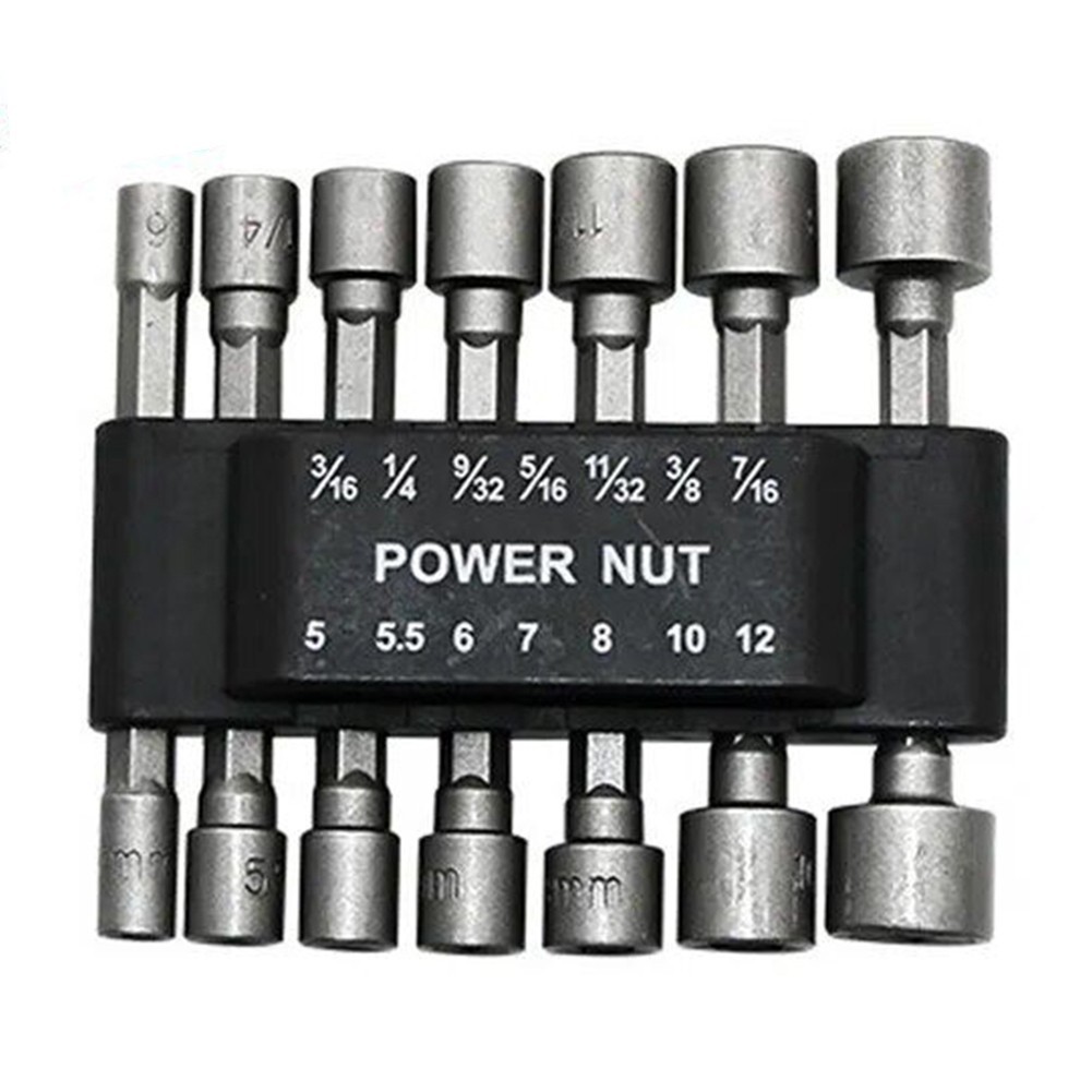 Heavy Duty Steel Screwdriver Nut Socket Bits Set for Woodworking Projects