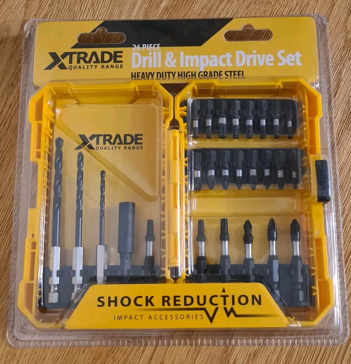 XTRADE 26-Piece Drill & Impact Drive Set – Heavy Duty High-Grade Steel