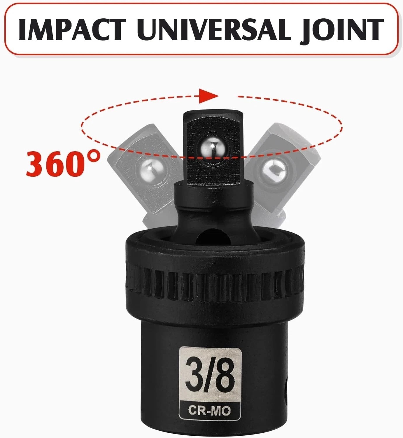 High-Torque 3/8″ Drive Deep Impact Socket Set – 49 Pieces, SAE & Metric