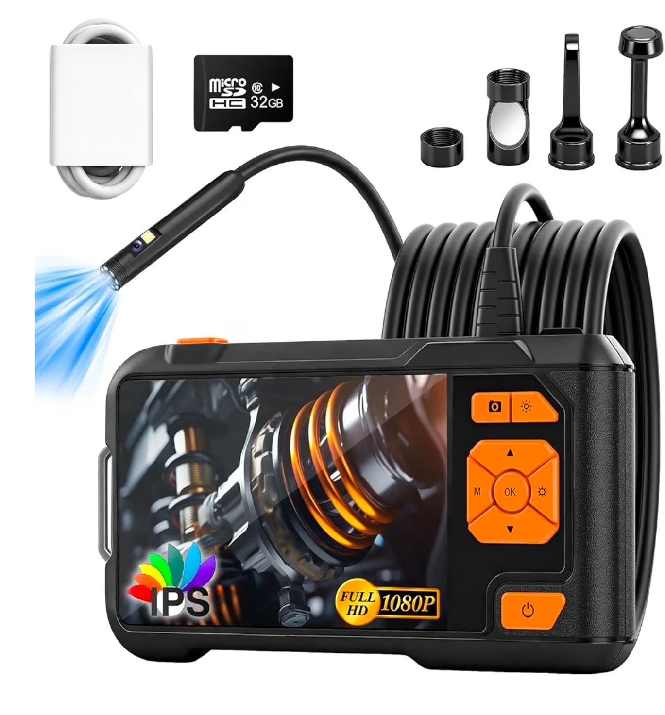 Dual-Lens Industrial Borescope Camera