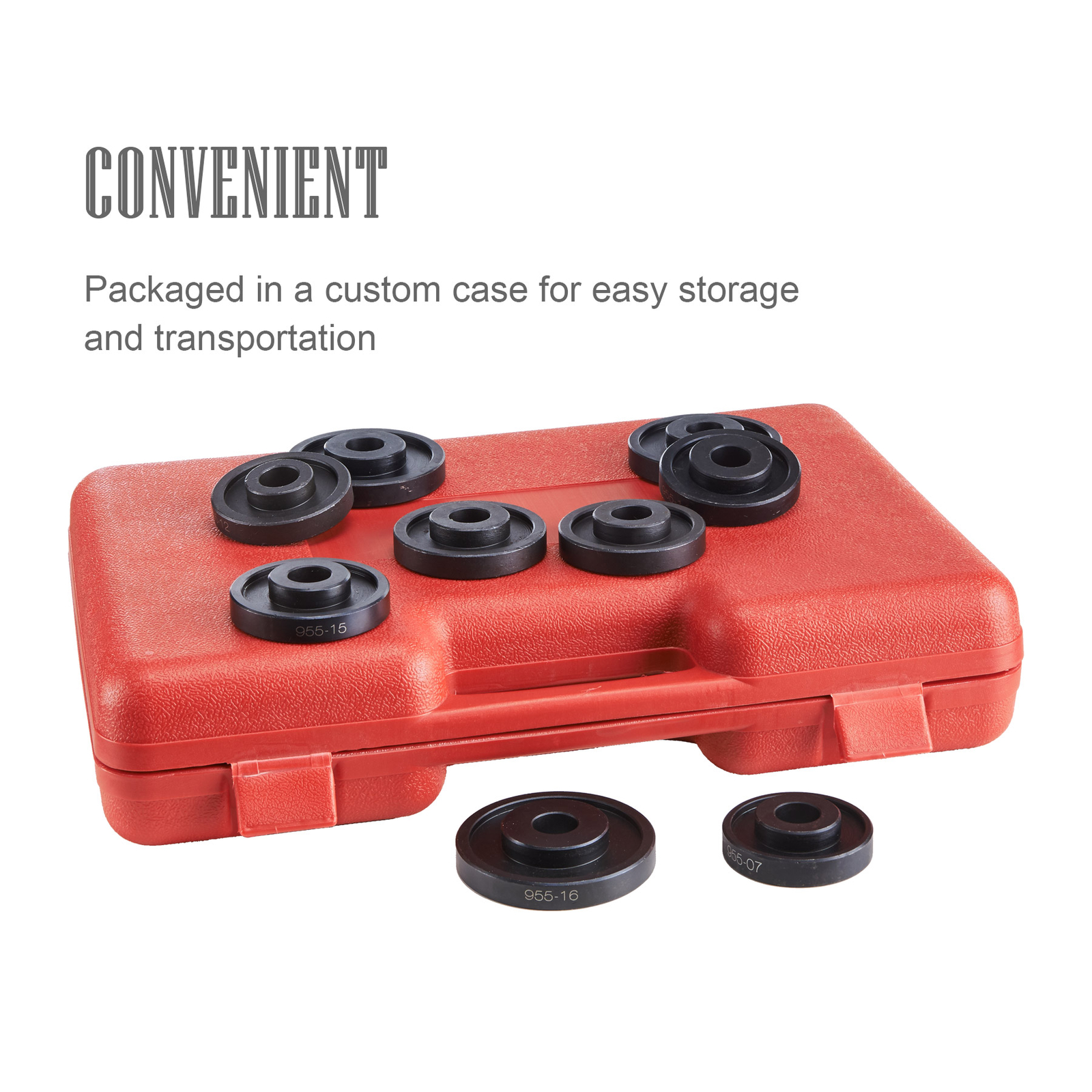 OMT 23pcs Front Wheel Bearing Press Kit Removal Adapter Puller Pulley Tool Case