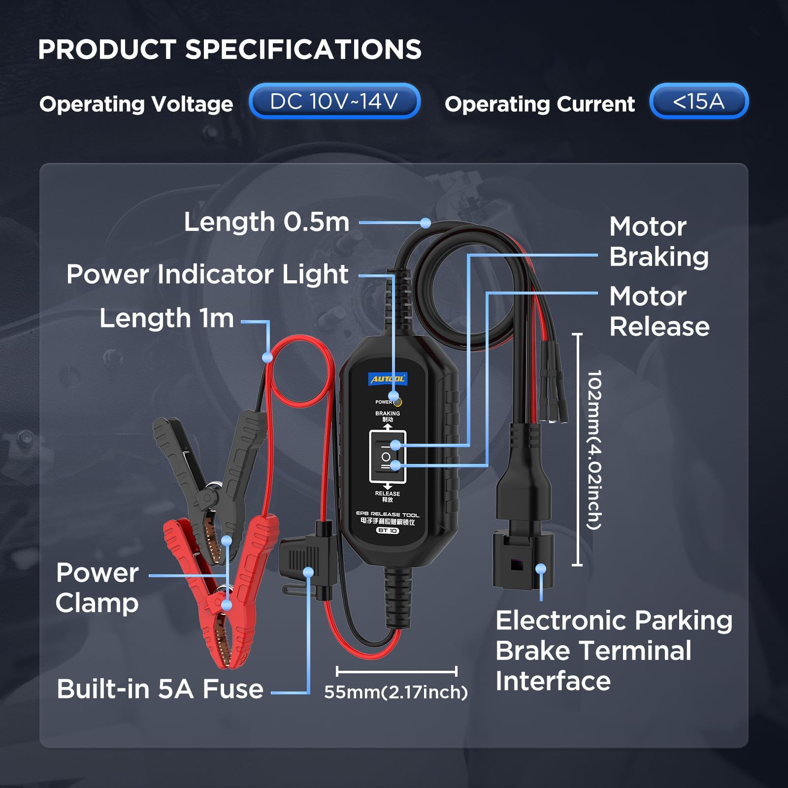 Electronic Parking Brake Tool for Emergency Release & Reset Control