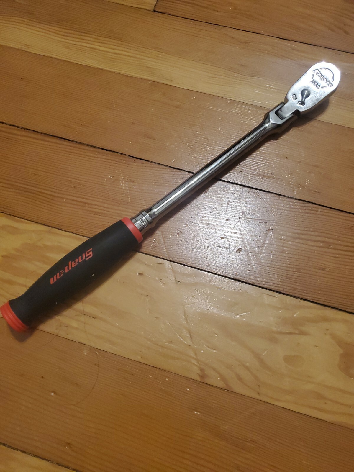 *NEW* Snap On FHLF80A 3/8″ Flex Head Soft Grip RED Handle Ratchet FREE PRIORITY