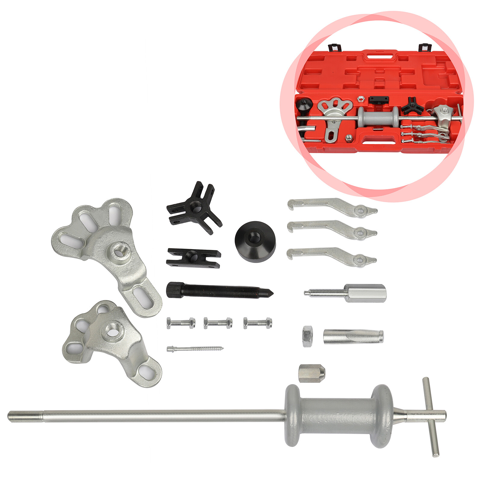 USA Slide Hammer Dent Puller Tool Kit Wrench Adapter Axle Bearing Hub Auto Set