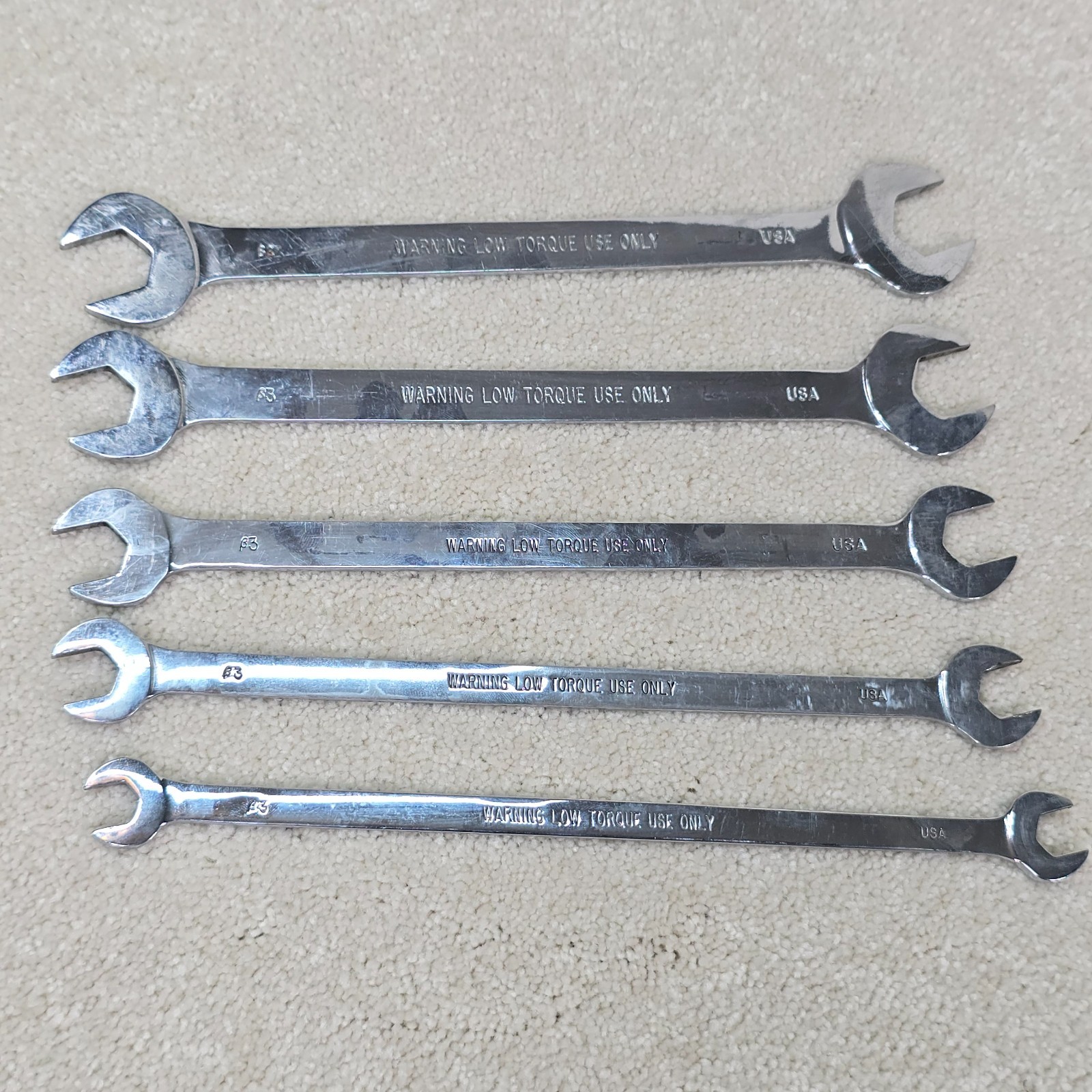 Mac Tools 5pc Metric Open End Tappet Wrench Set 10mm-19mm Thin Beam DTM50K Tray