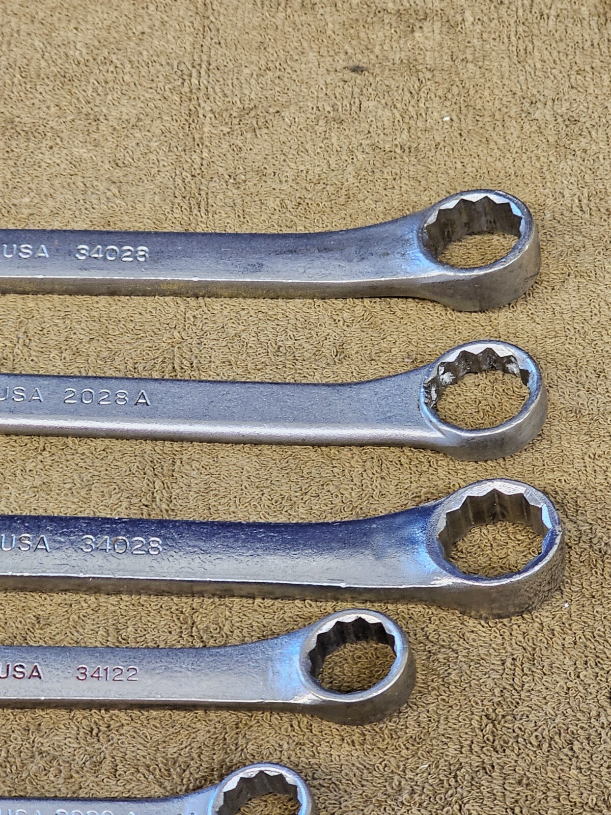 7 Action Combination Wrench Set Sae 7/8 11/16 5/8 1/2 34028 2028A 34122 2020 USA