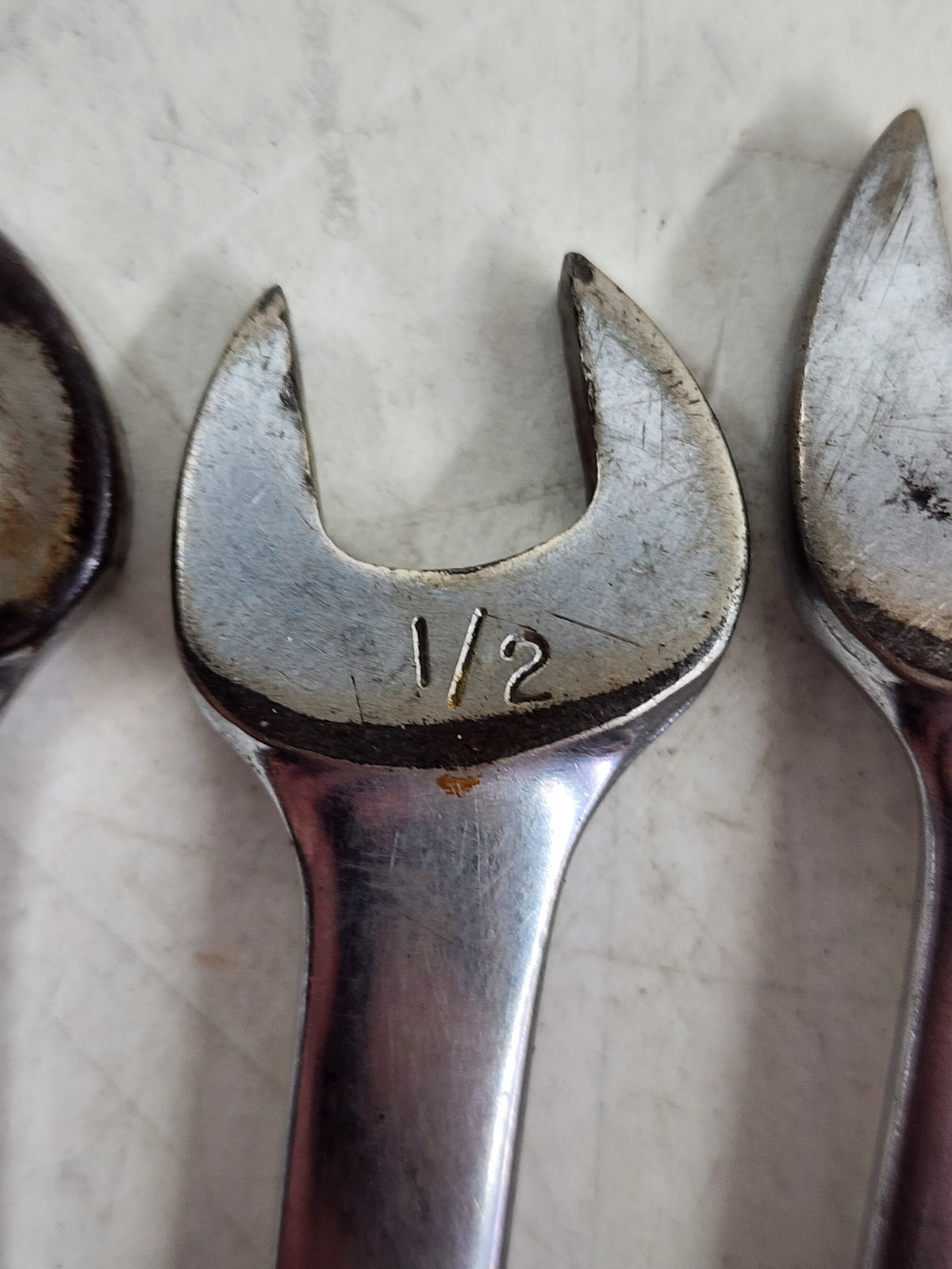 Vintage Snap-On Combination 6-Piece Wrench Set 12-Point & 6 Point USA Chrome