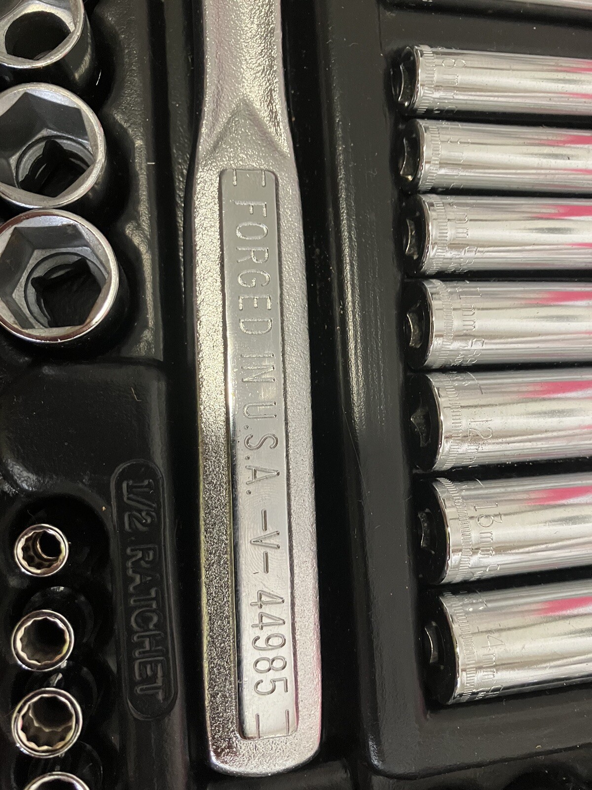 Vintage Craftsman 107pc Mechanics Tool Set USA USED SAE Metric 1/4” 3/8” 1/2” Dr