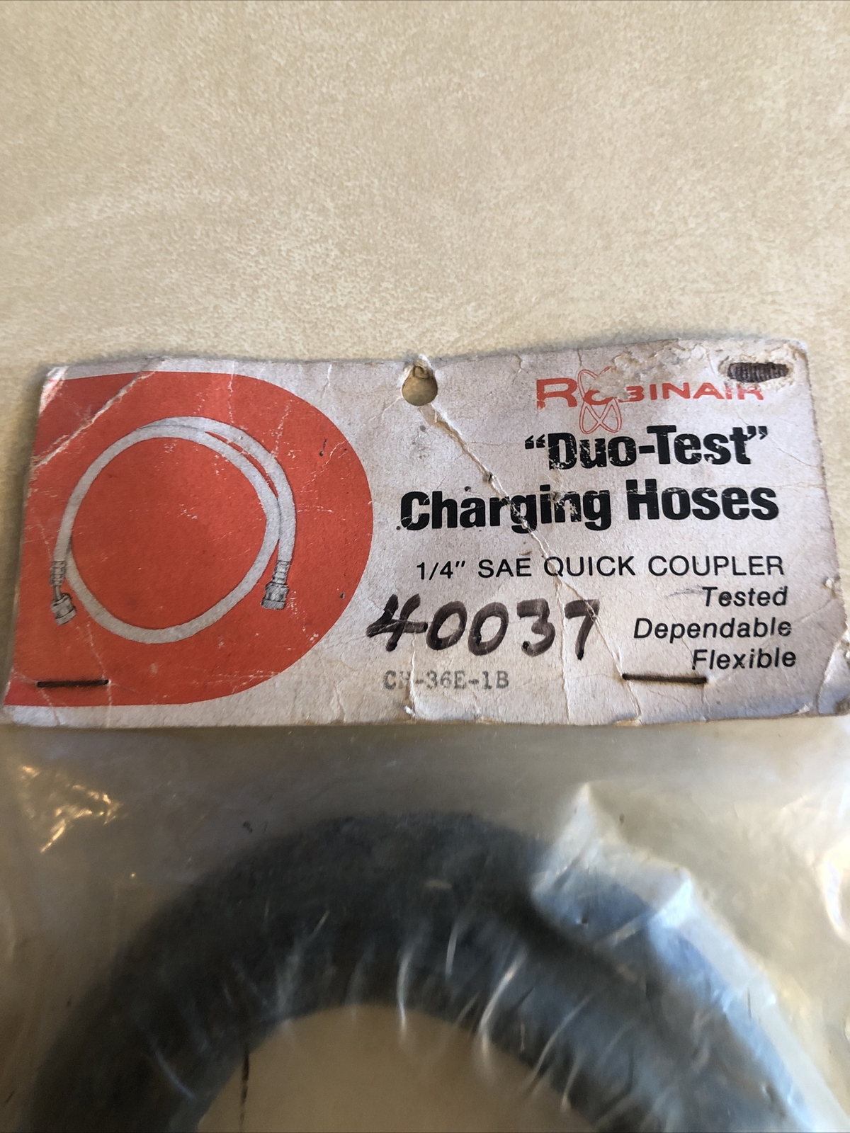 NOS Robinair Duo-Test charging lines CH-36E-IB 40037 1/4″ SAE Quick Coupler