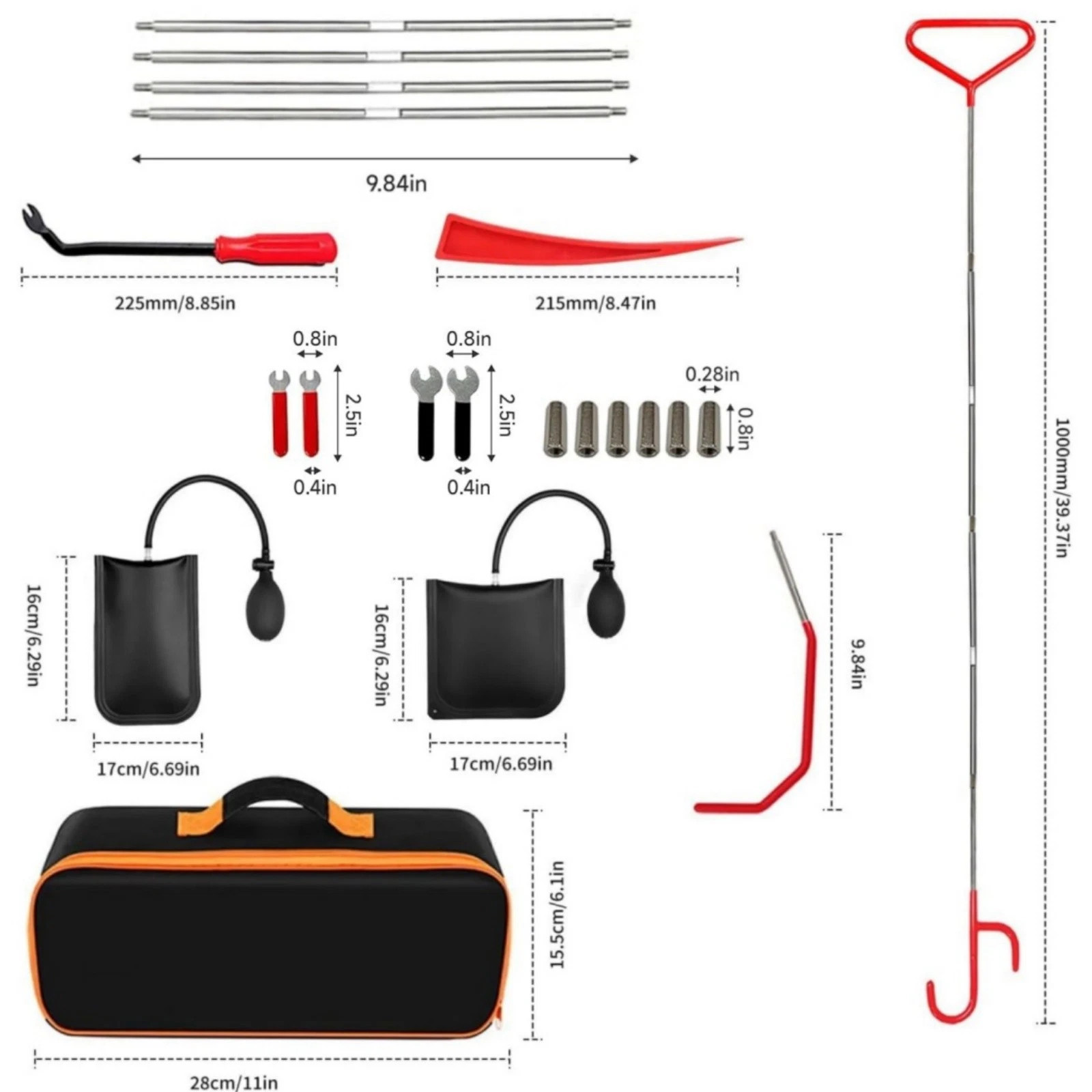 Emergency Auto Tool Window-Car Door Key Lost Out Universal Tool Kits US