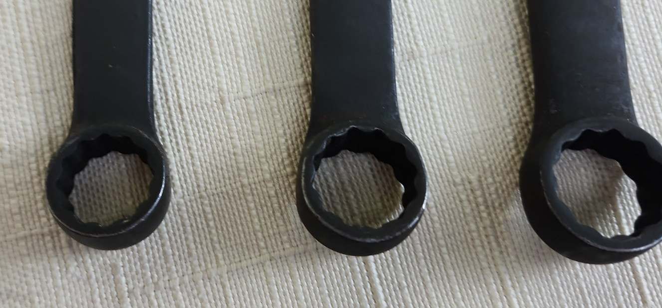 Snap-on OEXL Long Combination Wrench Set 5/8 11/16 3/4 Black Industrial Finish