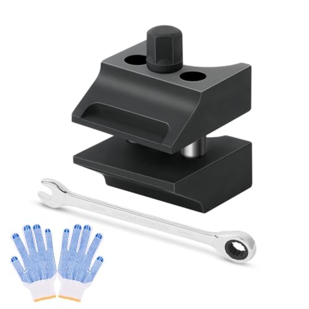 Automotive Suspension Expander Separator Tool with Dual Head Wrench and Gloves