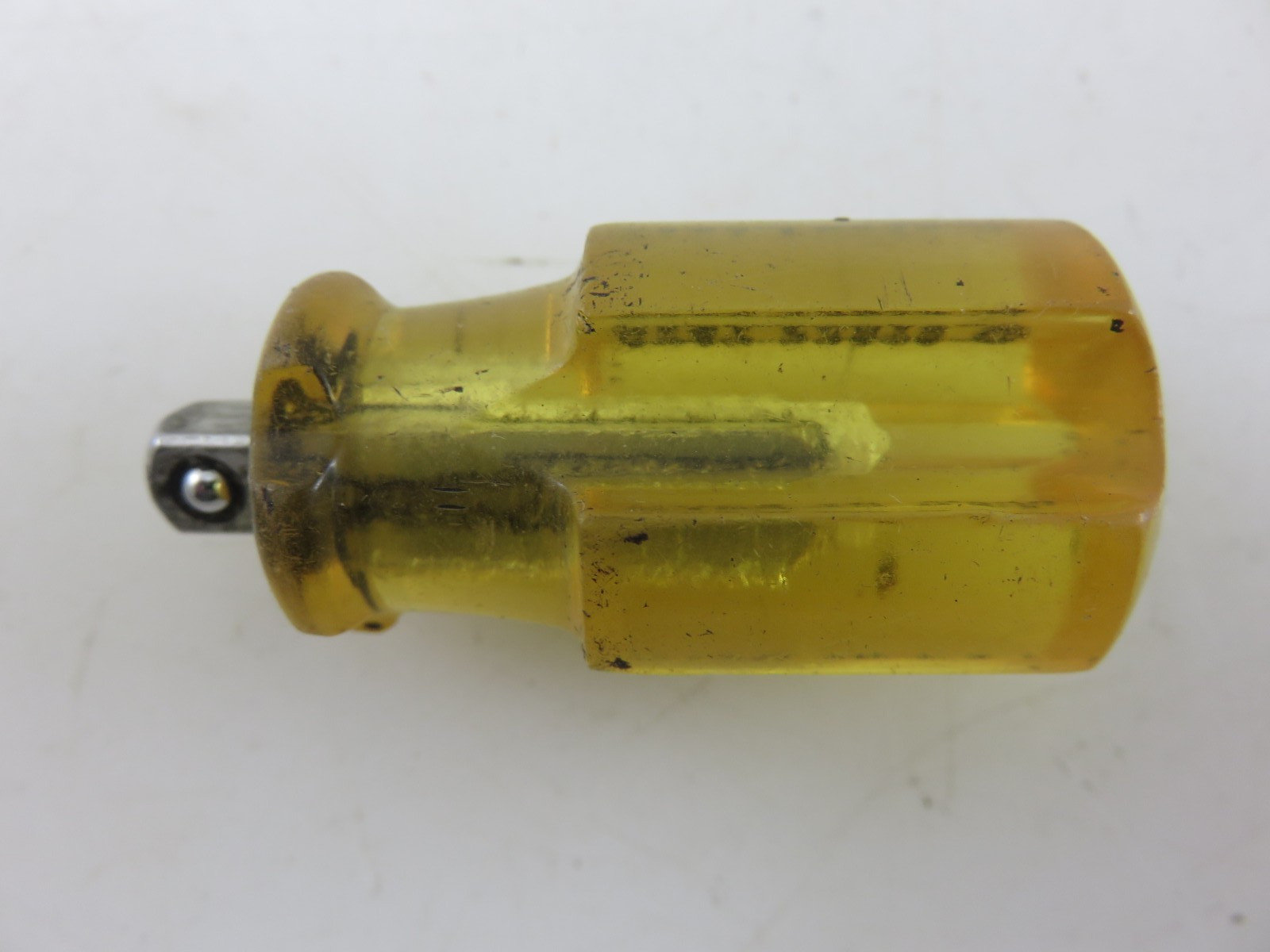 Proto 4767 Stubby Short 1/4″ Socket Shank Driver Yellow Handle Tool Vintage USA