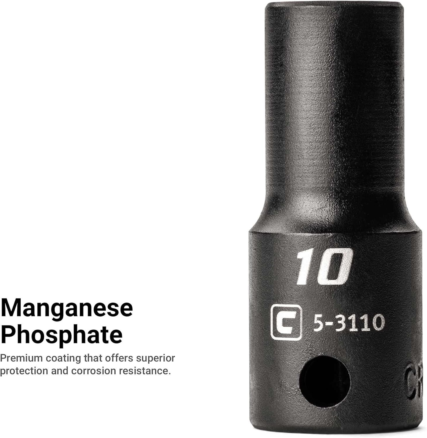 High-Performance 8 mm Semi-Deep Impact Socket – Durable Chrome Molybdenum Steel