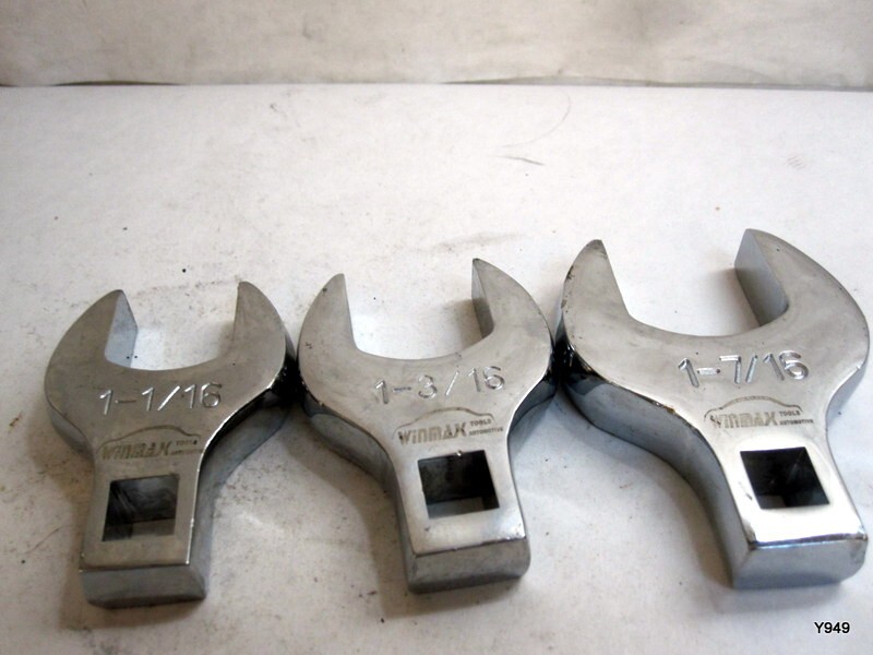 Winmax tools set of 3 Jumbo Crowfoot Wrench 1-1/16, 1-3/16, 1-7/16