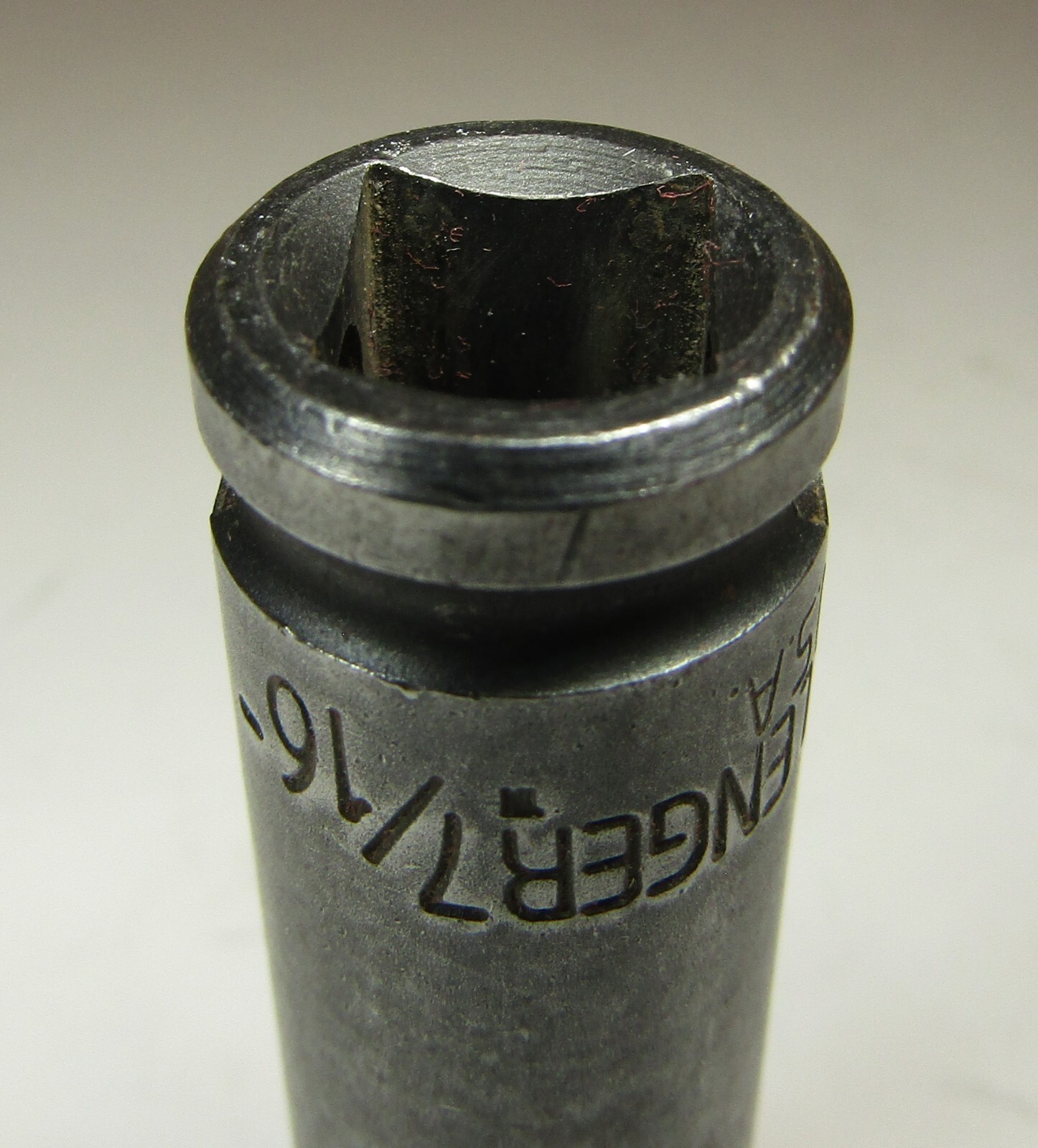 *Challenger* 7/16″ SAE 6 Point 3/8″ Drive Deep Socket L1414 – Made in U.S.A.