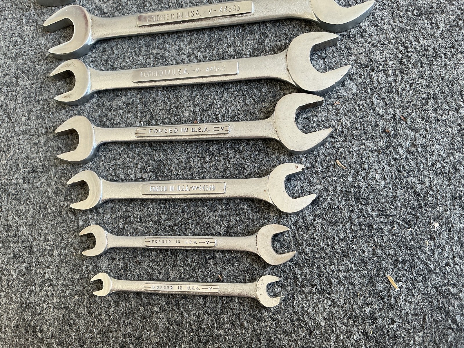 VTG Craftsman Various «V»s Double Open End Wrench Set 8 Pc SAE 1/4 To 1-1/8” USA