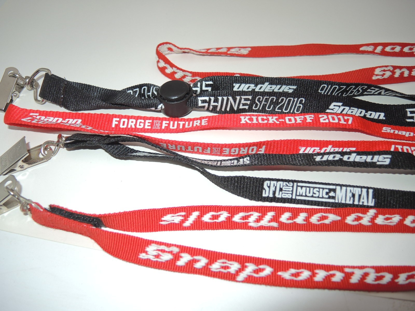 5X SNAP ON TOOLS Promo LANYARD clips for BADGE/CREDENTIALS SFC