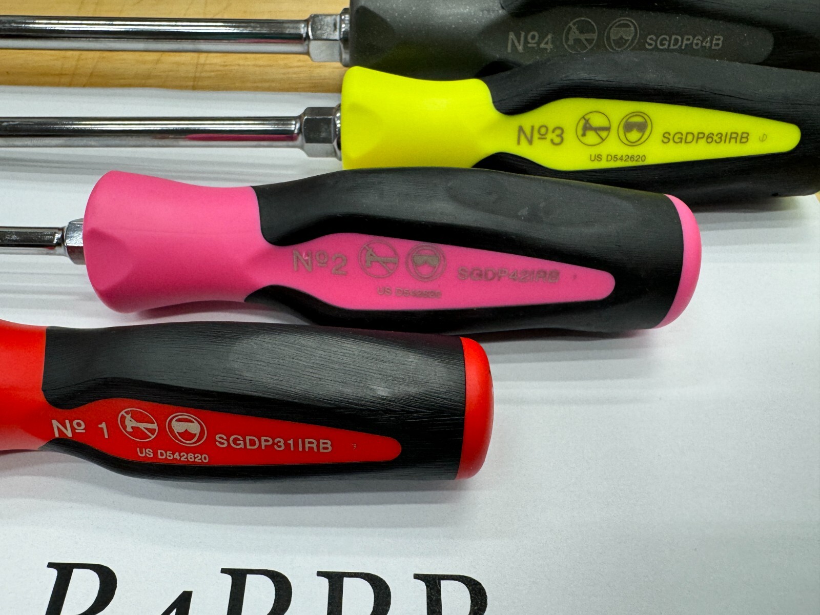 Snap-on Tools USA RARE 6pc COLOR MIX Soft Grip ALL PHILLIPS Screwdriver Lot Set
