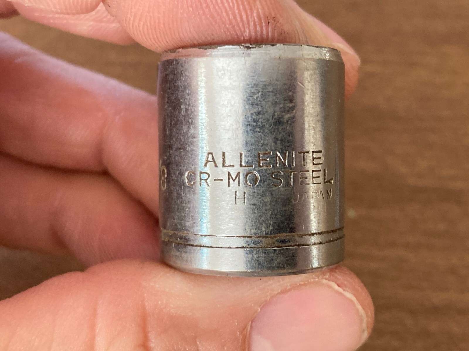 4 Vintage Allenite 1 1/16″ 3/4″ 5/8″ 3/8″ x 3/8″ Drive Shallow Sockets 12 Point