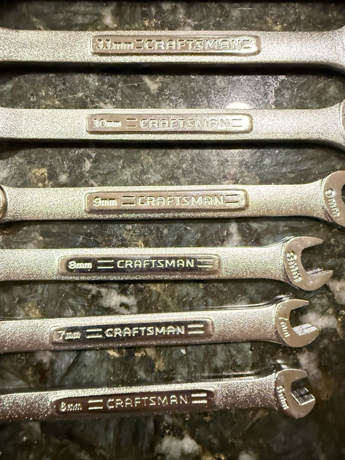 NOS CRAFTSMAN 12pt METRIC Combination Wrench Set 6mm-18 NO Skips (13 pieces) USA