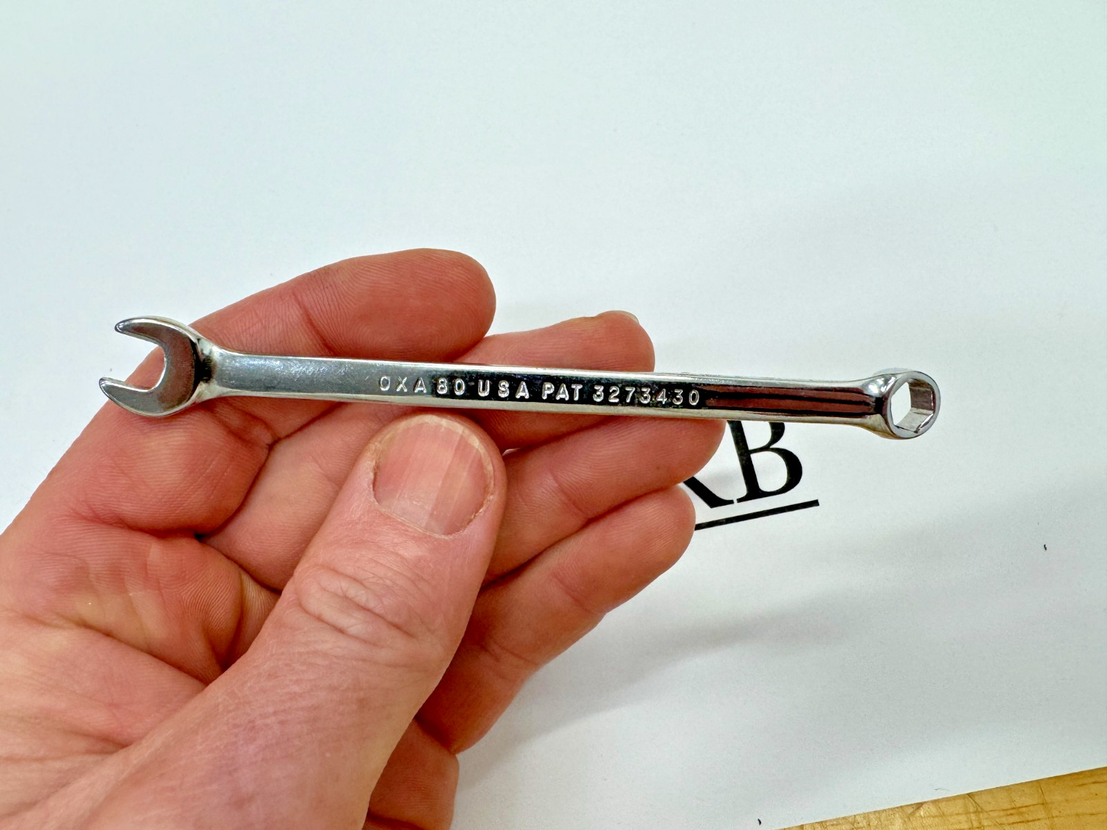 Snap-on Tools USA RARE OL NOS 1/4″ SAE Chrome 6 Point OFFSET Combo Wrench OXA80