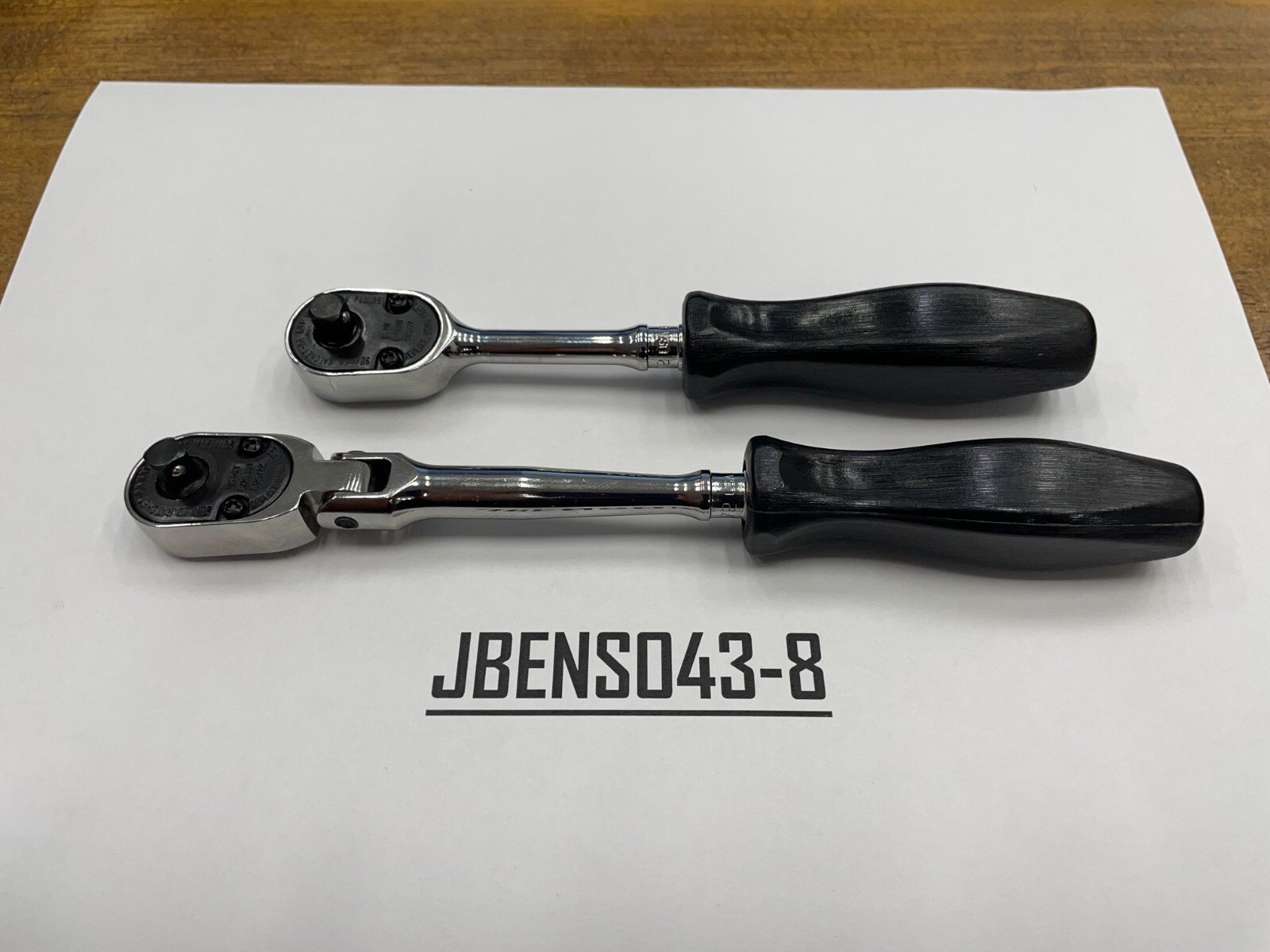 Snap-on Tools USA NEW 2pc BLACK 1/4″ Drive Hard Grip Fixed & Flex Ratchet Set