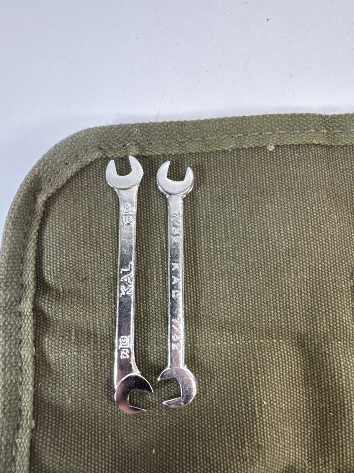 KAL AKE USA SAE Ignition Wrench Set 10pc Canvas Roll Military
