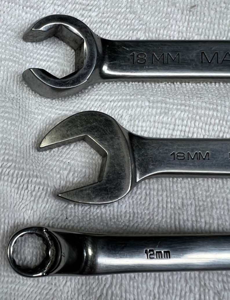 Matco Wrenches Lot of 3 Various Sizes Styles-Flare-box-open Metric