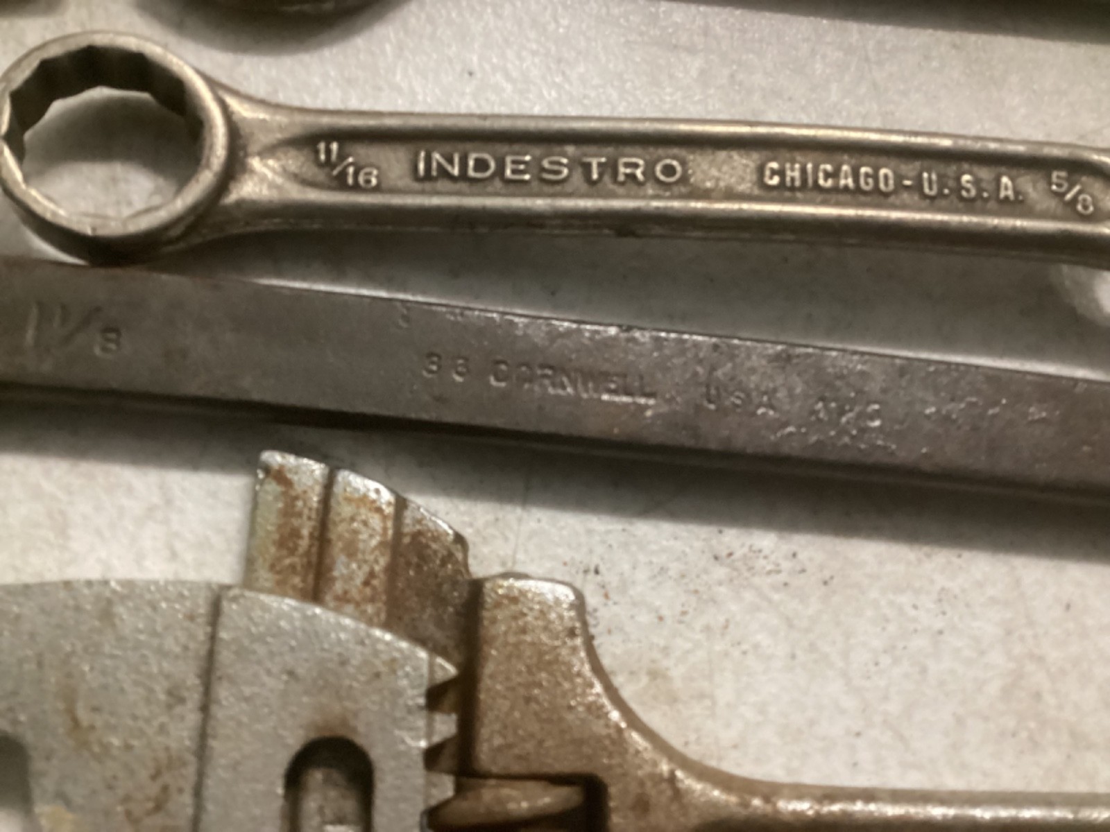 Vintage Mixed Tool Lot Wrenches Hammer Pliers – Cornwell USA – Old Primitive