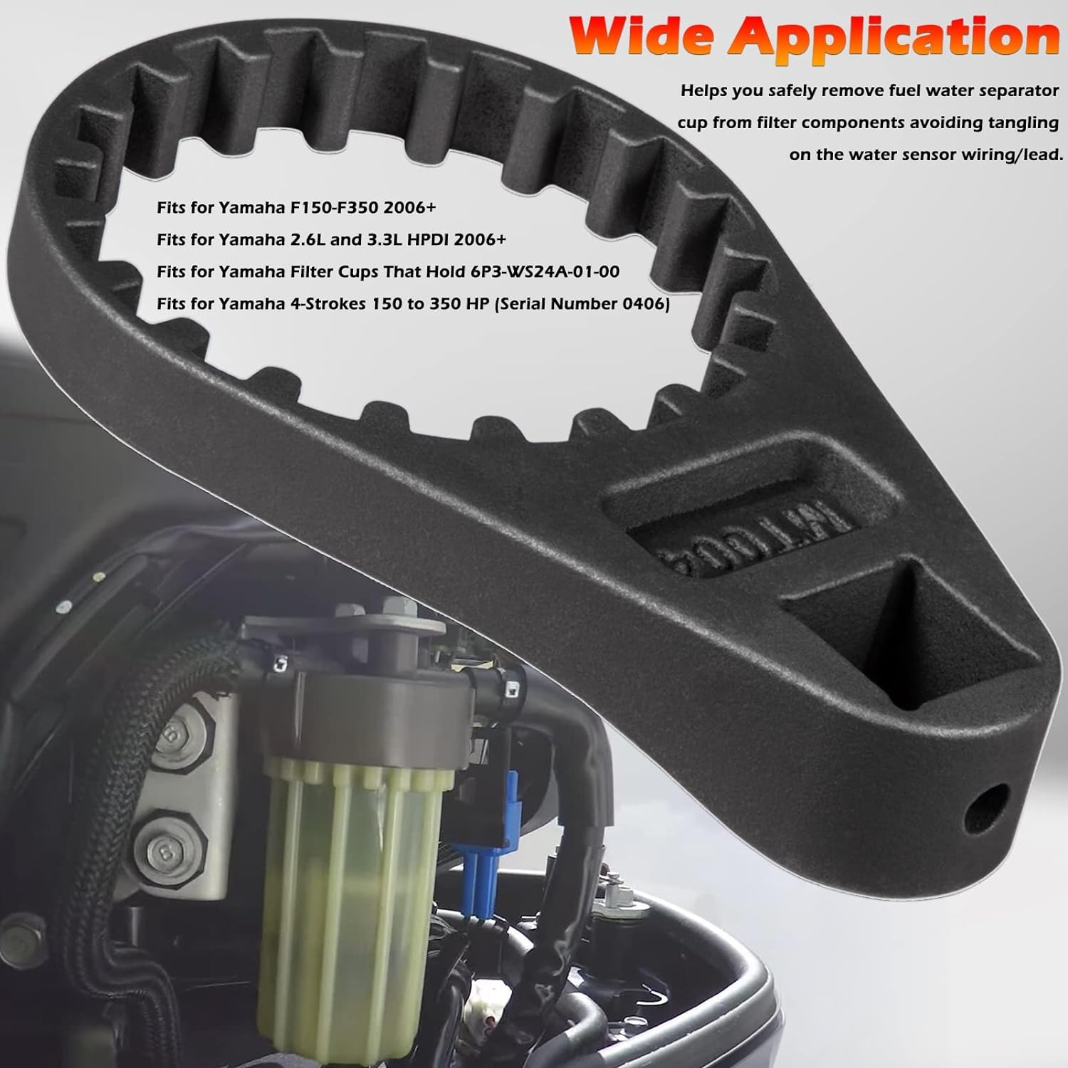 Fuel Filter Water Separator Wrench MT0041 for Yamaha 4-Strokes 150-350 HP 2006+